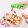 Grape Tomato Cherry Strawberry Cutter Vegetable and Fruit Cutter - No Blade - Green Supplies - Kitchen Gadget
