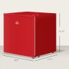 HOMCOM 1.1 Cu.Ft Countertop Mini Freezer, Compact Upright Freezer with Removable Shelves, Red
