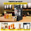 VEVOR Semi-automatic Cup Sealing Machine, 300-500 Cup/h Tea Cup Sealer Machine, Black Boba Cup Sealer Machine