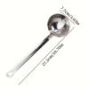 2 In 1 Soup Spoon, Long Handle Home Ladle Strainer, Stainless Steel Cooking Colander Porridge Scoop