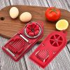 Kitchen Cutter Wire Egg Slicer with Stainless Steel Wire for Hard Boiled Eggs; 2 in 1 Stainless Steel Egg Slicer Cutter for Strawberries; Kiwis; Sausa