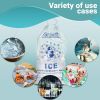 Pack of 500 Drawstring Ice Bags 12 x 20. Heavy Duty Printed Bags 12x20. BPA Free Food Grade Safe 10 lbs Ice Bags. 'Cool Penguin' Design
