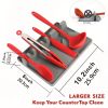 Silicone Utensil Rest With Drip Pad For Multiple Utensils; Heat-Resistant; Spoon Rest & Spoon Holder For Stove Top; Home Kitchen Items