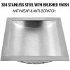 VEVOR 304 Stainless Steel Drop-in Deal Tray 12\" Deep x 10\"" Wide x 1.6\"" High Brushed Finish for Cash Register Window"