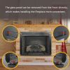 28inch Infrared Electric Fireplace Insert, Touch Panel Home Decor Heater, With Cracking Sound