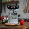 Commercial Popcorn MAKER Machine, 12 Ounce Kettle Stainless Steel Popcorn Maker with Tempered Glass, Warming Deck