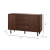 HOMCOM Retro Sideboard Kitchen Buffet Cabinet with Cabinets Drawers Coffee Bar Table Rustic Brown