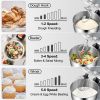 660W Stainless Steel Bowl Electric Dough Mixer with 6 Speeds LCD Screen Timing