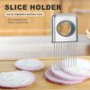 Onion Holder Slicer Vegetable Tools Tomato Cutter Stainless Steel Kitchen Gadget Steel Onion Needle With Cutting Safe Aid Holder Easy Slicer Cutter To