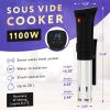 Sous Vide Cooker 1100W. Professional Thermal Immersion Circulator Cooker with Adjustable Clamp. Sous Vide Machines with Digital Timer. Ultra Quiet Sou