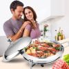 SOGA 4X Stainless Steel Round Chafing Dish  with Glass Top Lid