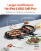 Hot Pot with Grill 2200W 2-in-1 Electric Smokeless Grill Hot Pot for 1-6 People