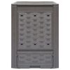 Garden Composter Brown 23.6"x23.6"x32.7" 79.3gal Plastic Rattan