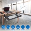 25.59x9.64x0.51in Keyboard Mouse Tray Under Desk Retractable Slide Out Drawer Height Adjustable with C Clamp 55LBS Load