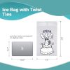 Pack of 1000 Wicketed Ice Bags 12 x 20 + 3. Polar Bear Printed Icebags 12x20. Thickness 1.5 mil Thick. 10 lbs BPA Free Food Grade Safe Plastic Ice Bag
