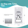 Pack of 500 Wicketed Ice Bags 13.5 x 28 + 4. Polar Bear Printed Icebags 13 1/2 x 80. Thickness 2 mil. 20 lbs BPA Free Food Grade Safe Plastic Ice Bags