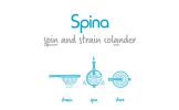 Spina | Easy-To-Use Salad Spinner  Lettuce Spinner | Colander with Collapsible Handle |  Green