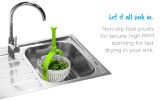 Spina | Easy-To-Use Salad Spinner  Lettuce Spinner | Colander with Collapsible Handle |  Green