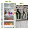 Drink Organizer for Fridge Spring Loaded Beverage Dispenser Width Adjustable Drink Holder with Automatic Pusher Glide 5 Rows Hold up to 25 Cans Bottle