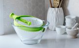 Spina | Easy-To-Use Salad Spinner  Lettuce Spinner | Colander with Collapsible Handle |  Green