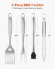4PCS Grilling Tool Set BBQ Grill Accessories Stainless Steel Barbecue Utensil