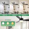 52 inch Indoor/Outdoor Ceiling Fan with LED Select Light Kit - Black