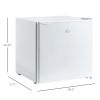 HOMCOM 1.1 Cu.Ft Mini Freezer, Compact Upright Design, Reversible Door, Removable Shelves, White, for Home, Dorm, Office Appliances