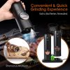Electric Salt and Pepper Grinder Rechargeable Charging Base Automatic Salt Mill LED Indicator Adjustable Coarseness One Hand Easy Operation