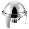 SOGA 6L Stainless Steel Chafing Food Warmer Catering Dish Round Roll Top