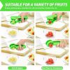 Grape Tomato Cherry Strawberry Cutter Vegetable and Fruit Cutter - No Blade - Green Supplies - Kitchen Gadget