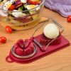 Kitchen Cutter Wire Egg Slicer with Stainless Steel Wire for Hard Boiled Eggs; 2 in 1 Stainless Steel Egg Slicer Cutter for Strawberries; Kiwis; Sausa