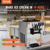 VEVOR Commercial Ice Cream Machine, 18-28 L/H Yield, 1850W 3-Flavor Countertop Soft Serve Ice Cream Maker, 2 x 5.5L Stainless Steel Cylinder