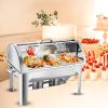 SOGA 4X 3L Triple Tray Stainless Steel Roll Top Chafing Dish