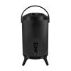 SOGA 10L Stainless Steel Insulated Milk Tea Barrel Hot and Cold Beverage Dispenser Container with Faucet Black