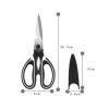 Heavy Duty Ultra Sharp Kitchen Shears with Cover, Stainless Steel Kitchen Scissor with Beer Bottle Opener, Fish Scale Remover and Nut