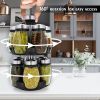 12 Glass Jar Bottles Set Revolving Spice Rack Organizer Storage for kitchen, Spice Stand Holder