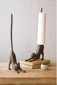 holCast Iron Paper Towel Holder (Color: Brown)