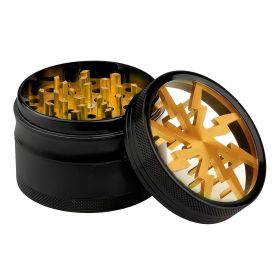 1 Pc Spice Grinder; Herb Tobacco Grinder Smoking Pipe Accessories Spice Weed Chopper Grinders; Durable Kitchen Tools (Color: 1 Pack Gold)