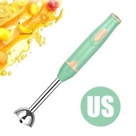 Hand Stick Handheld Immersion Blender (Ships From: China, Color: Green US Plug)