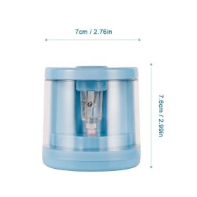 Electric Pencil Sharpener Artist Pencil Sharpener Automatic Classroom Electric Pencil Sharpener For 6-12mm Pencils Teacher (Batteries Not Included) (Color: Blue)