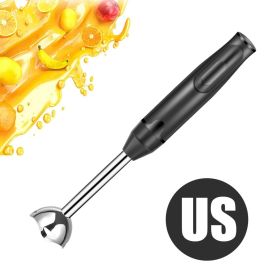 Hand Stick Handheld Immersion Blender Stick Grinder Electric Machine Mixer (Ships From: China, Color: Black US Plug)