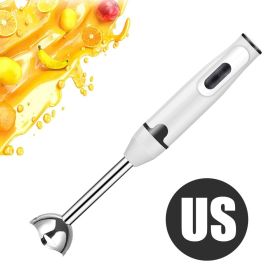 Hand Stick Handheld Immersion Blender Stick Grinder Electric Machine Mixer (Ships From: China, Color: White US Plug)
