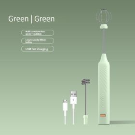 USB Portable Whisk Mixer (Color: Light Green)