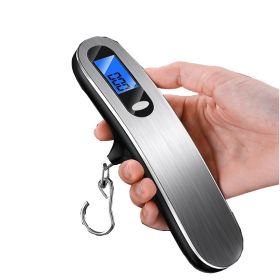 Digital Luggage Scale 50kg Portable LCD Display Electronic Scale Weight Balance Suitcase Travel Bag Hanging Steelyard Scale Tool (Color: 50KG-Black, Ships From: China)