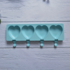 Food Grade Silicone Ice Cream Mold 4 Grids Love-shaped Large Ice-cream Popsicle Mold