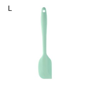 1pc All-in-one High-quality Silicone Scraper Baking Tool; Heat-resistant Silicone Scraper; Cream Cake Spatula; Baking Shovel Knife 8.27inch/11.02inch (Color: Nordic Green, size: large)