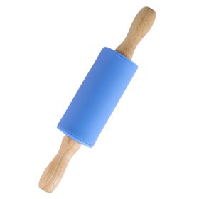 Small Silicone Rolling Pin (Color: Blue)