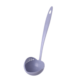 2 In 1 Filter Spoon Soup Spoon Large Spoon Hot Pot Spoon (Color: Blue)