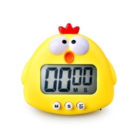 Kitchen Timer; Cute Cartoon Pig Electronic Countdown Timer; LCD Digital (Color: Yellow)