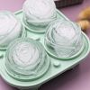 1pc Rose Shaped Ice Cube Tray; Silicone Ice Cube Mold; Kitchen Gadget